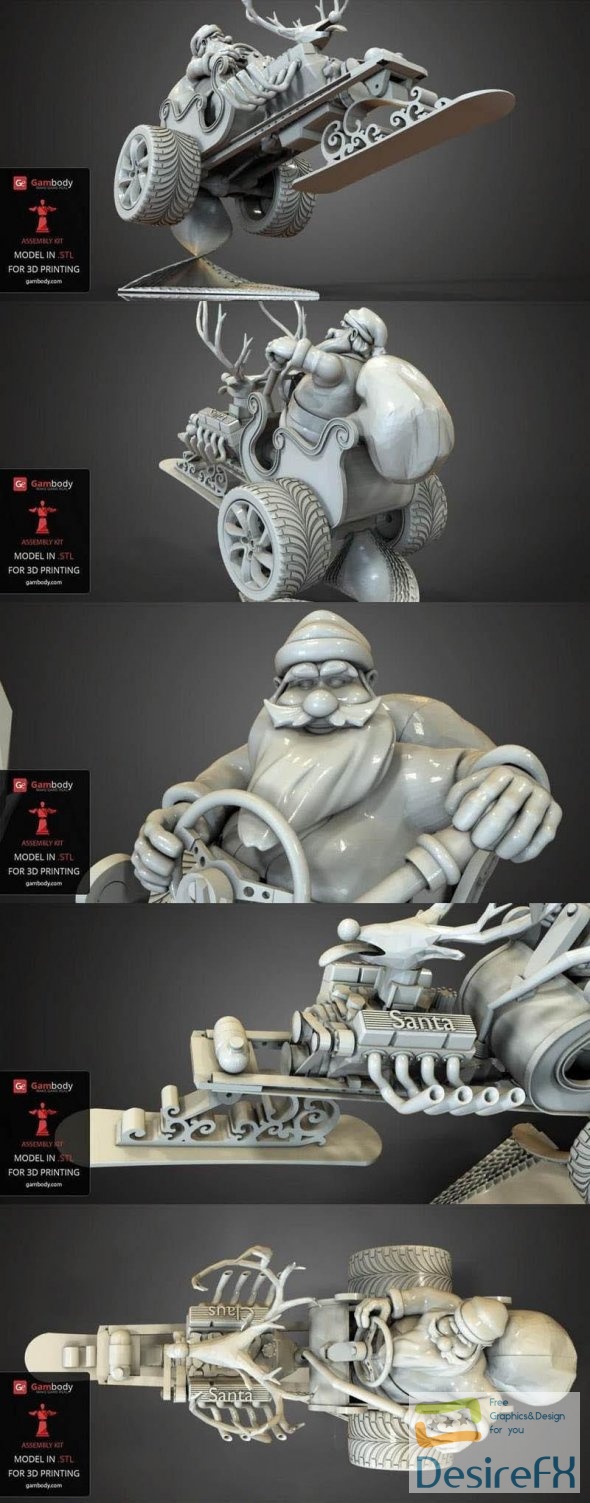 Santa's New Sleigh 3D Print