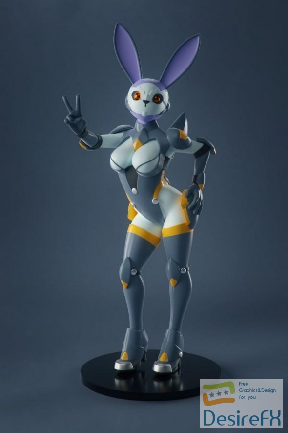 Sexy Space Bunny Girl 3D Print