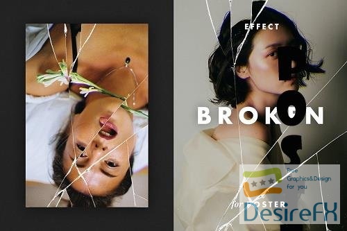 Smashed Glass Effect for Posters - 6689568