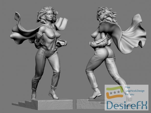 Supergirl DC Comics STL Figure 3D Print
