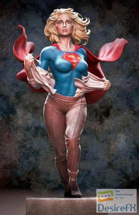 Supergirl DC Comics STL Figure 3D Print