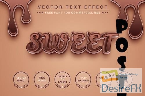 Sweet chocolate - Editable Text Effect - 6636819