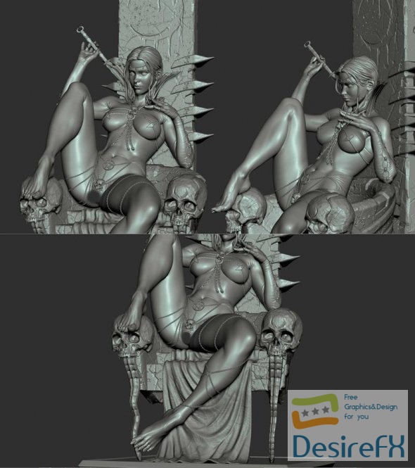 Throne Girl 3D Print