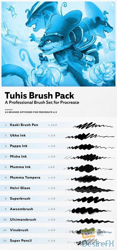 Tuhis Brushes Pack - A Professional Brush Set for Procreate