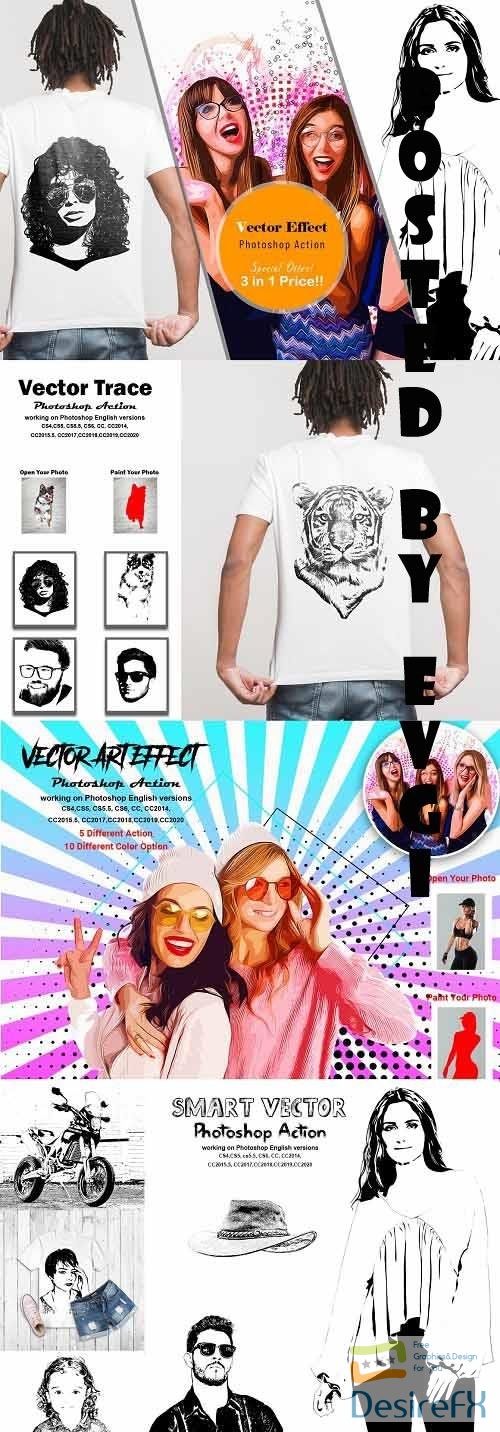 Vector Effect Photoshop Action - 6596069