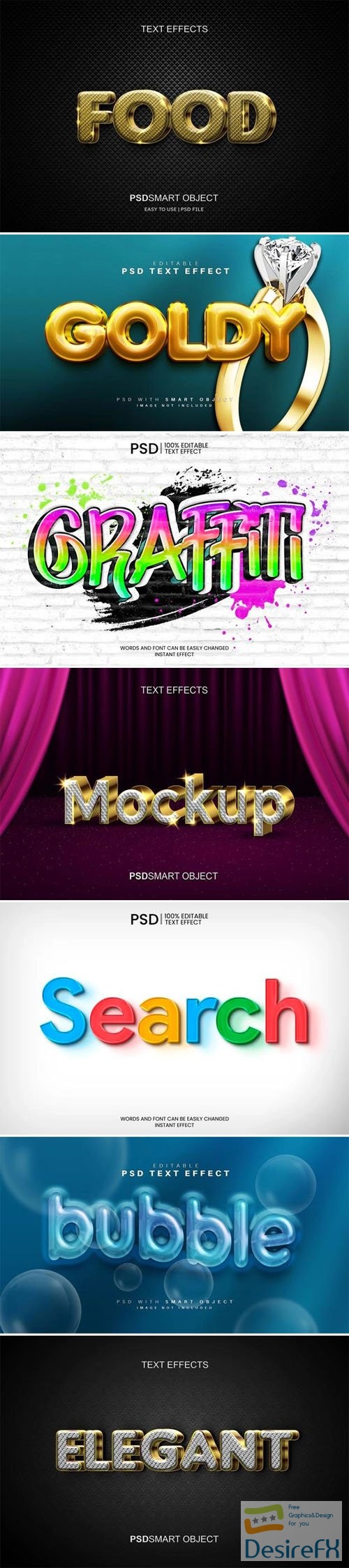14 New Text Effects PSD Templates Collection