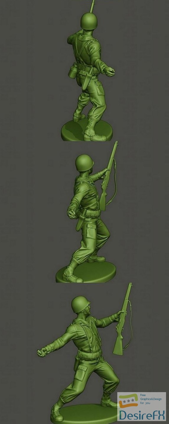 American Soldier WW2 Grenade A1 3D Print