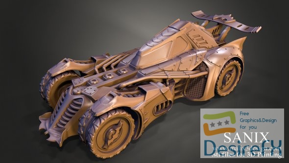 Batmobile Batman 3D Print