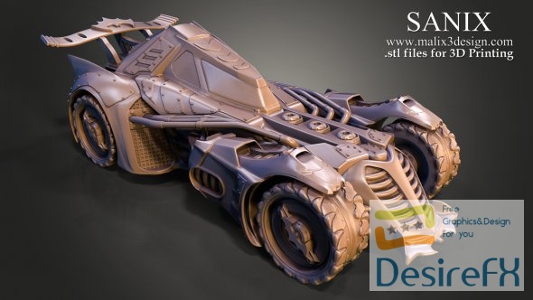 Batmobile Batman 3D Print