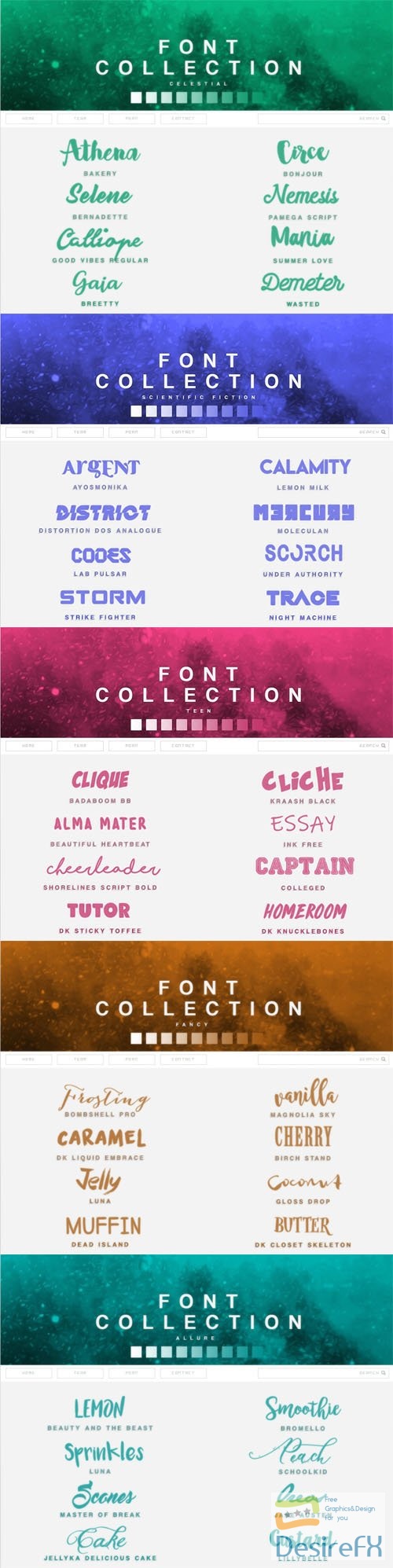 Beautiful Fonts Collection - 40 Fonts