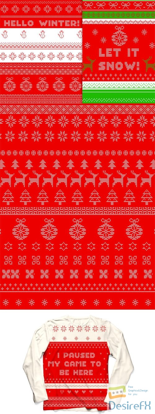 Christmas Knitted - Ugly Christmas Sweater Font