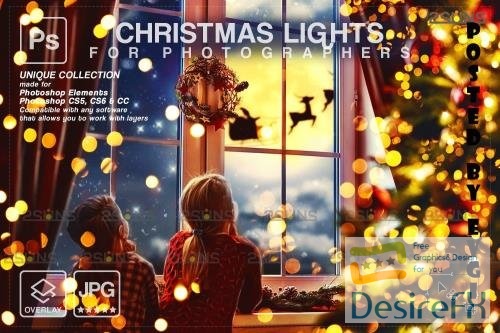 Christmas lights photoshop overlay, Sparkler overlay bokeh V2 - 1732545