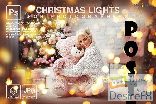Christmas lights photoshop overlay, Sparkler overlay bokeh V6 - 1732549