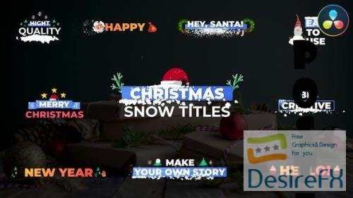 Christmas Snow Titles | DaVinci Resolve - 34979129