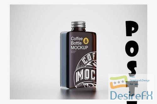 Cold Coffee Bottle Mockup V17