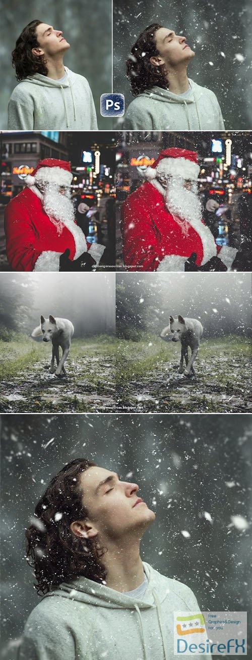 Cool Realistic Falling Snow Effect for Photoshop + Tutorial