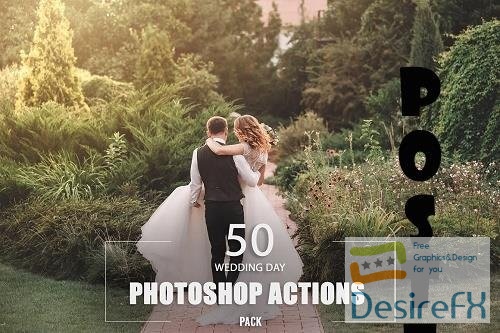 CreativeMarket - 50 Wedding Day Photoshop Actions - 6430408