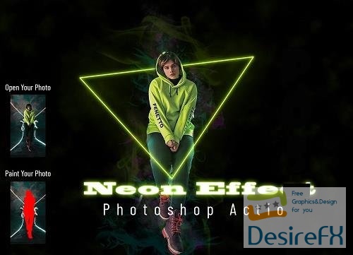 CreativeMarket - Neon Effect Photoshop Action - 6782466