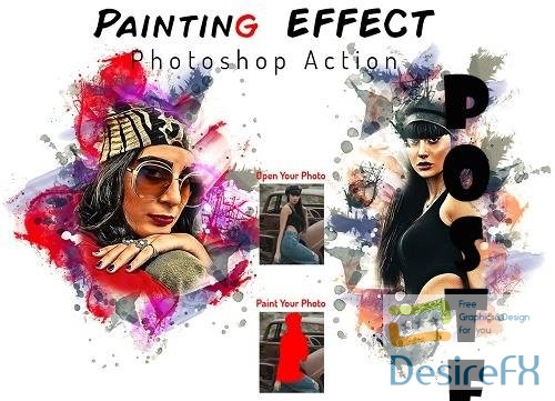 CreativeMarket - Painting Effect Photoshop Action - 6778360