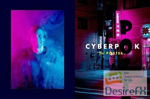 Cyberpunk Photo Effect for Posters - 6714525