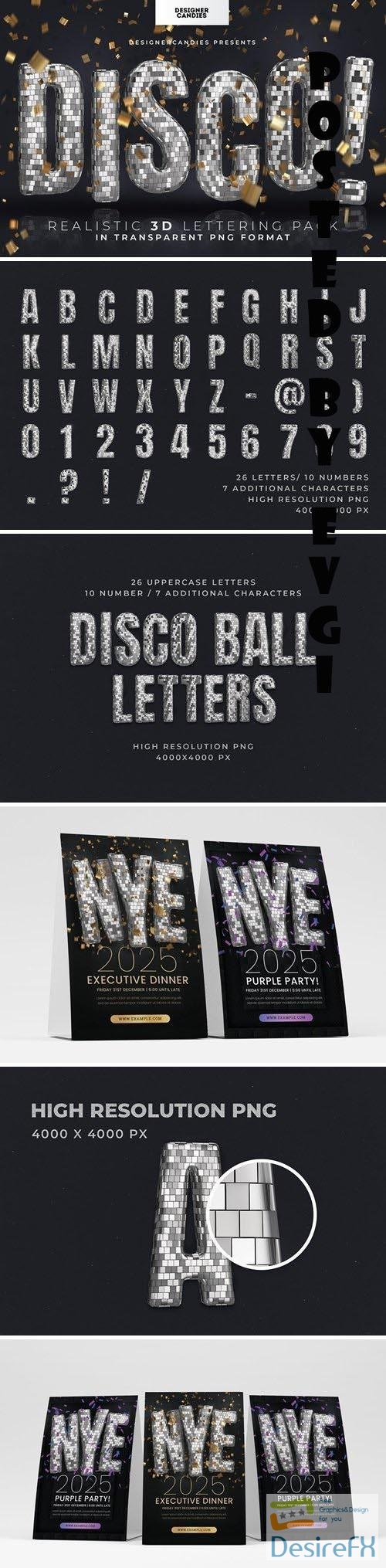 Disco Ball 3D Lettering Pack - 5716751