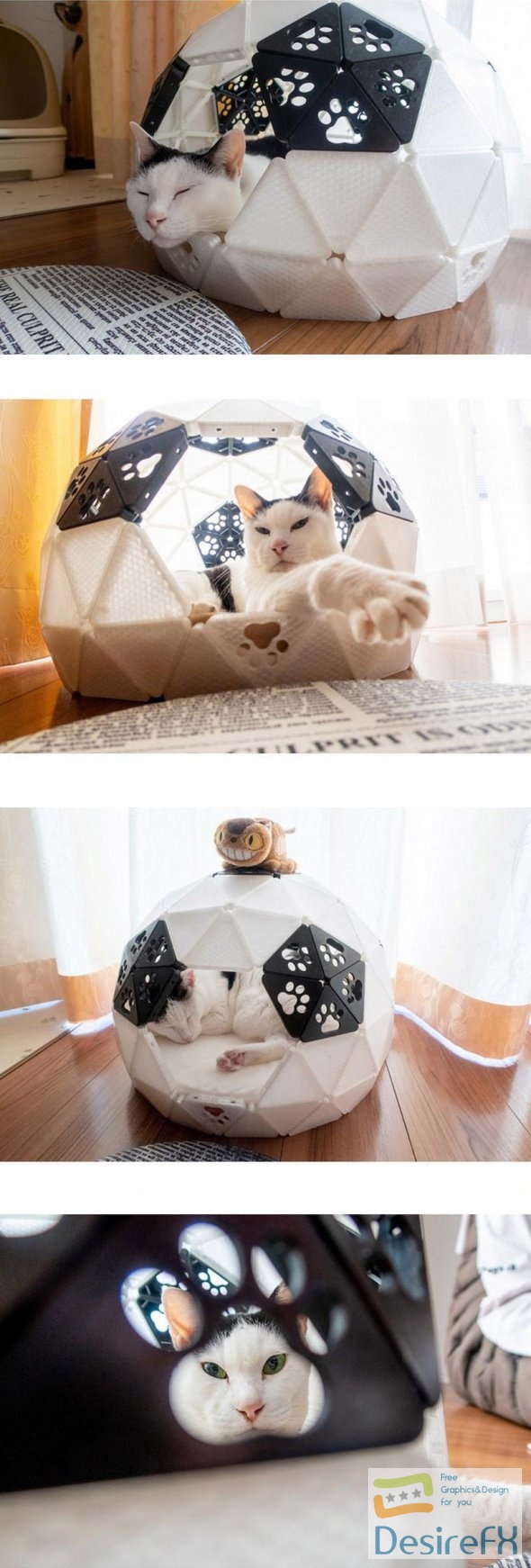 Geodesic Dome Cat House 3D Print