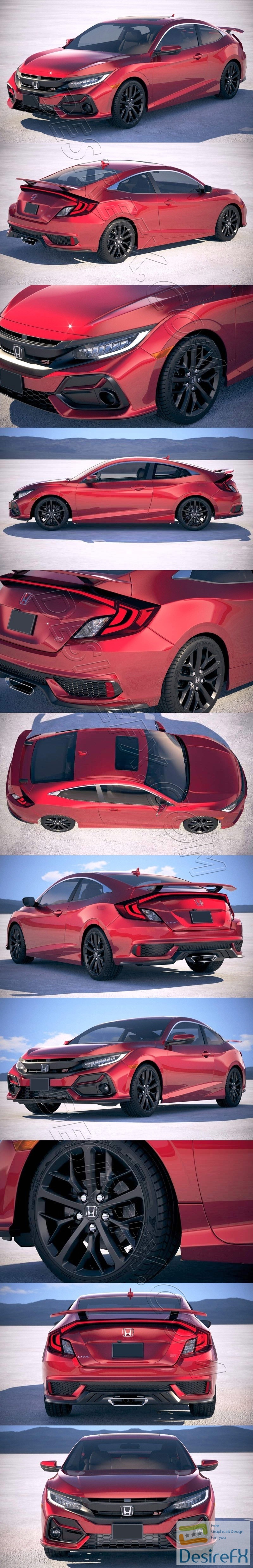 Honda Civic Si Coupe 2020 3D Model