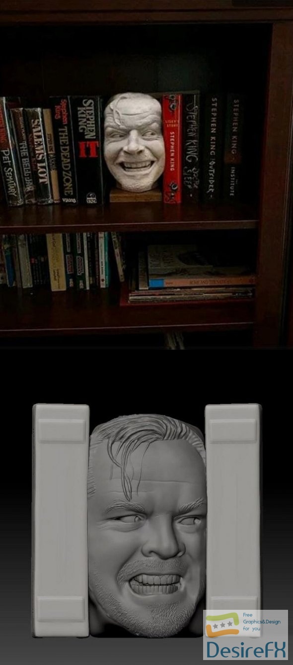 Jack Nicholson out of book 3D Print