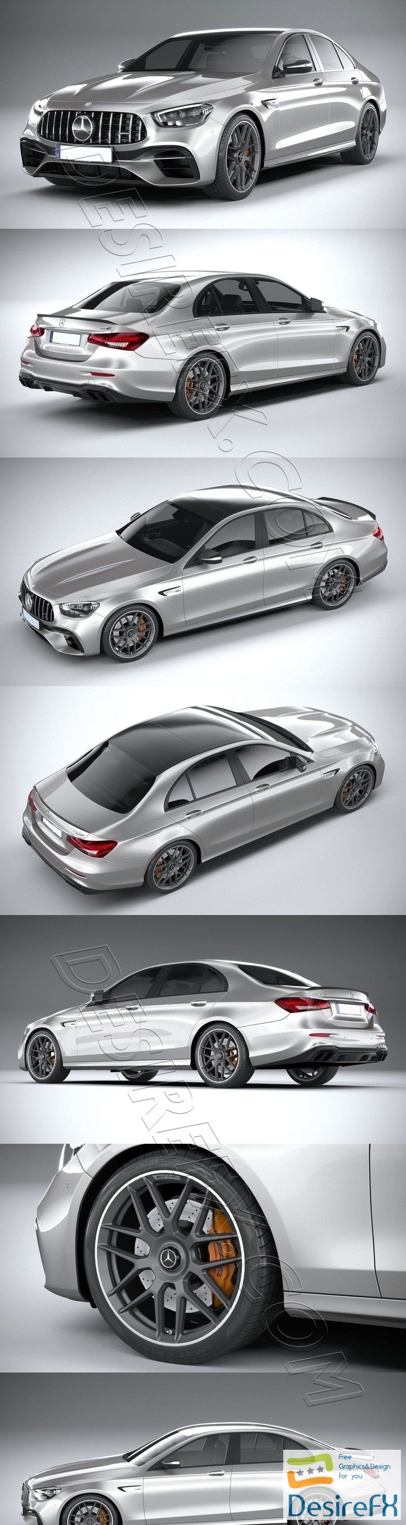 Mercedes E63 Sedan AMG 2021 3D Model