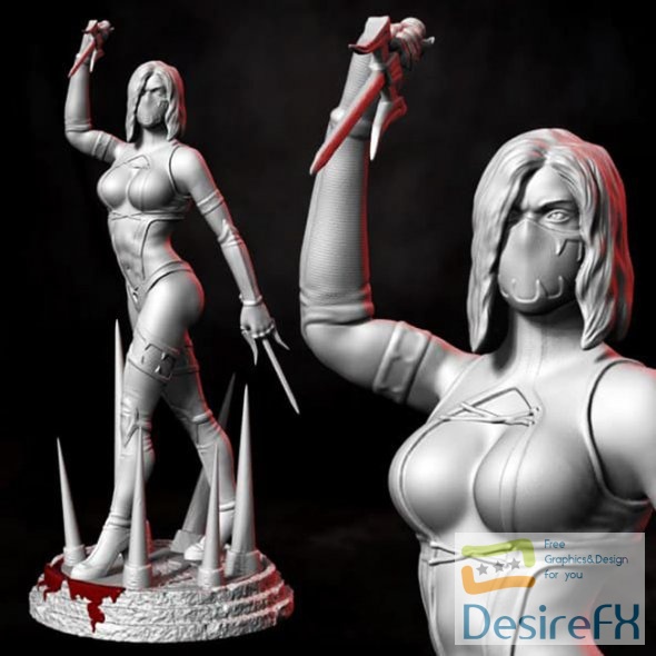 Mileena from Mortal Kombat 3D Print