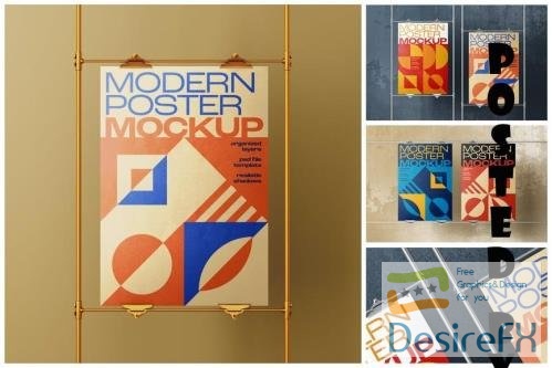 Modern Poster Mockup Set - 75LWN96