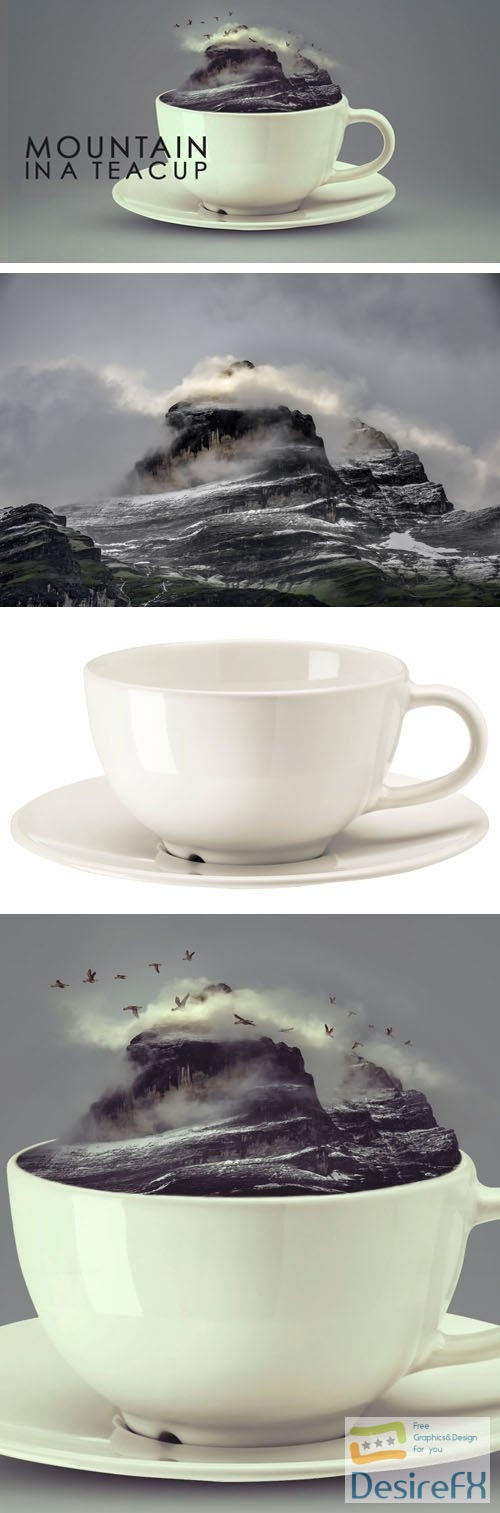 Mountain in A Teacup - Photoshop Effect + Tutorial