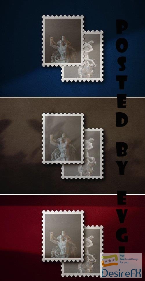 Postage Stamps Mockup