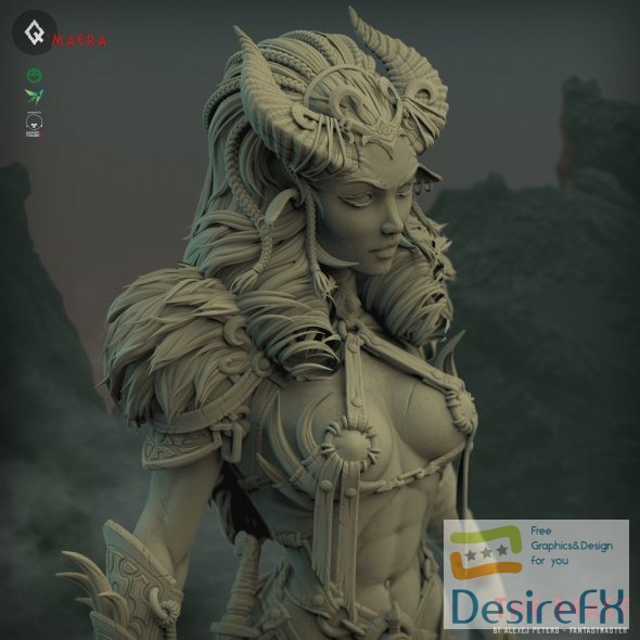 Qmaera The Cursed Queen Pin Up 3D Print