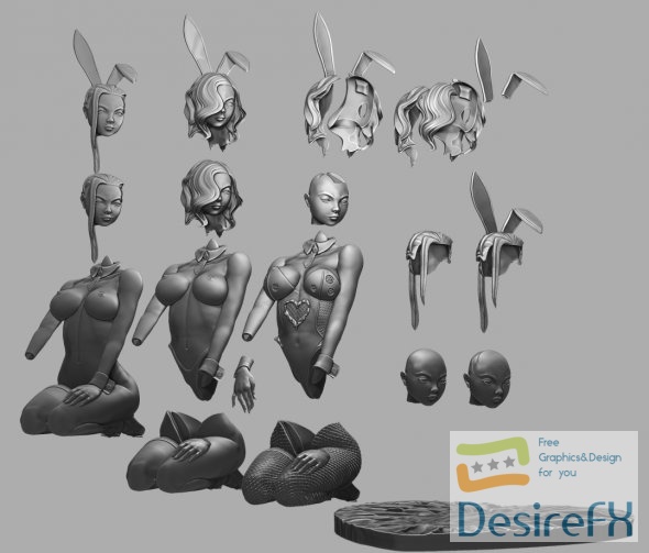 Skulptor JB-Bunny Girl 3D Print