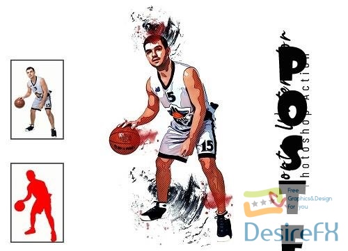 Sports Watercolor Photoshop Action - 6725657