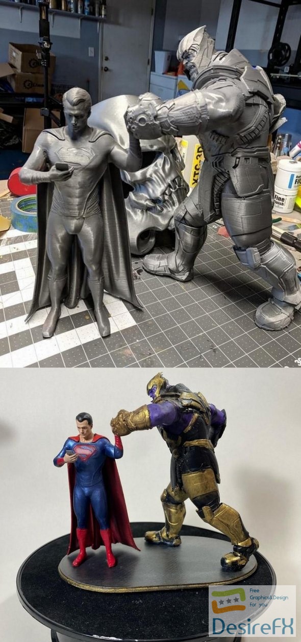 Superman VS Thanos 3D Print