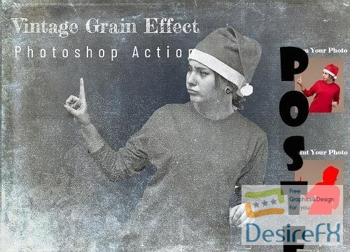 Vintage Grain Effect Photoshop Action - 6698974