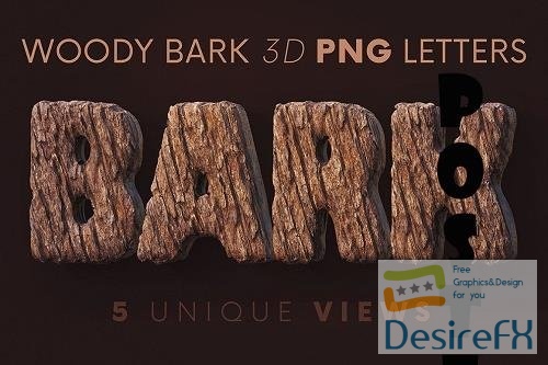 Woody Bark - 3D Lettering - 6726216