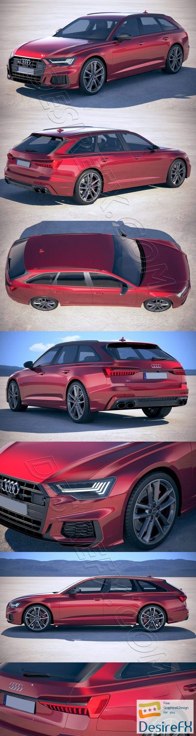 Audi S6 Avant 2020 3D Model