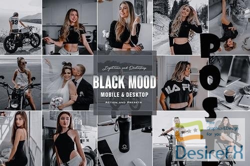 Black Mood - Photoshop Actions &amp; Lightroom Presets