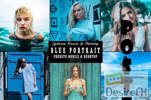 Blue Portrait Photoshop Action &amp; Lightrom Presets