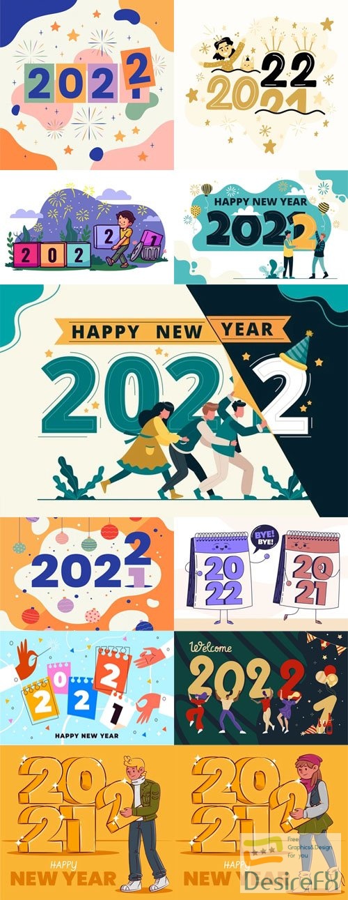 Changing to Year 2022 Vol.2 - 20+ Vector Templates