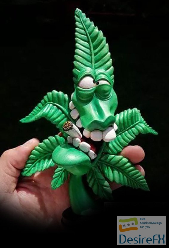 Crazy Bud Leaf 3D Print