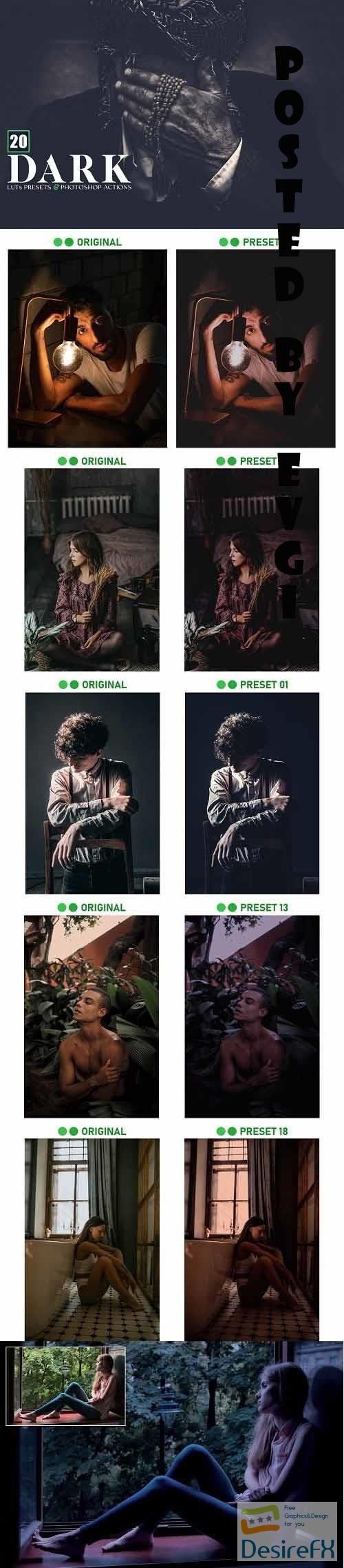 Dark LUTs Presets and Photoshop Action - 6919409