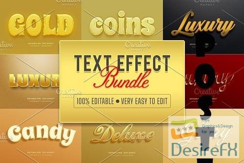 Editable 3D Text Style Effect Bundle - 6814611