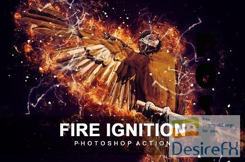 Fire Ignition Photoshop Action - 6800279