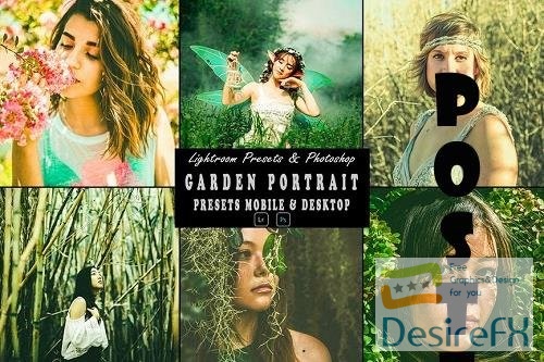 Garden Portrait Photoshop Action &amp; Lightrom Preset
