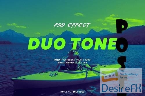 Green dark blue duotone psd effect