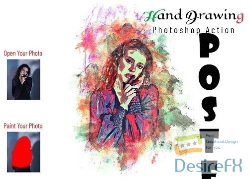 Hand Drawing Photoshop Action - 6897652